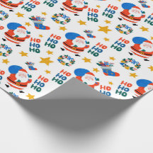 Padrão de Papai Noel Desenhado à Mão no Estilo de