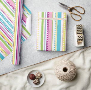 Papel De Presente Padrão de Páscoa de Grãos de Grande Pastel Colorid
