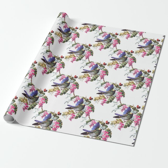 Papel De Presente Padrão de pássaro (Desenrolado)