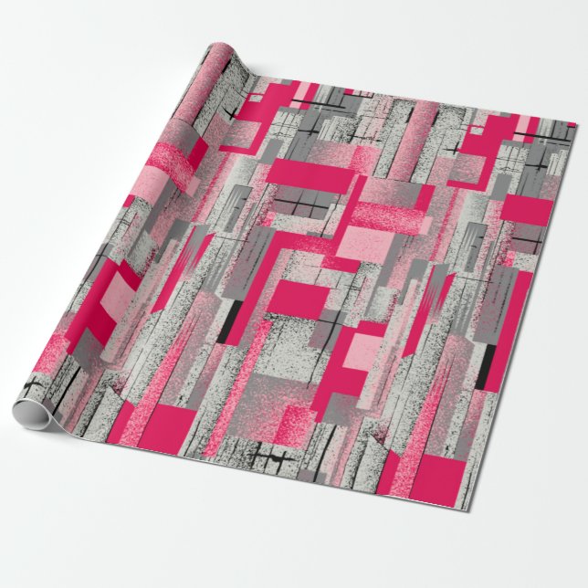 Papel De Presente padrão de patch digital sem costura de aquarela (Desenrolado)