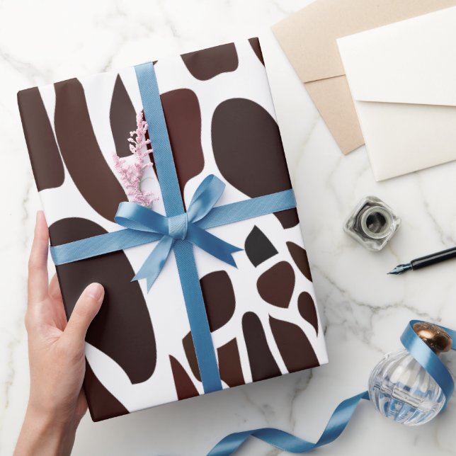 Papel De Presente Padrão de Pele de Girafa (Presentear)