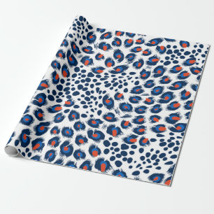 Papel De Presente Padrão de pele de leopardo sem costura. Vintage.