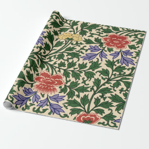 Papel De Presente Padrão de Peônia Chinoiserie Vintage Owen Jones