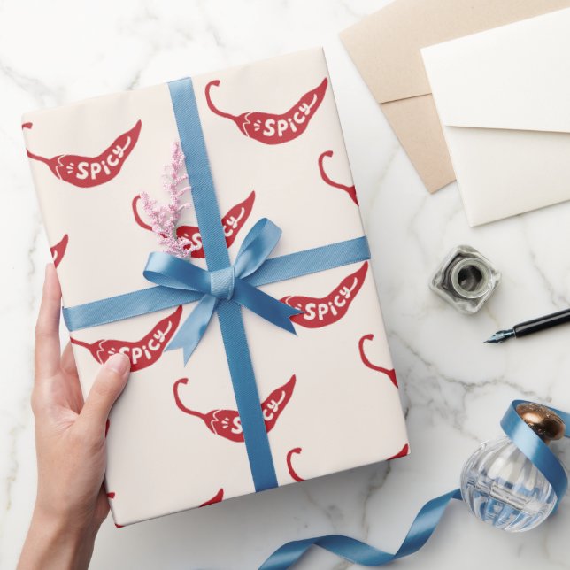 Papel De Presente Padrão de Peppers Red Chili (Presentear)