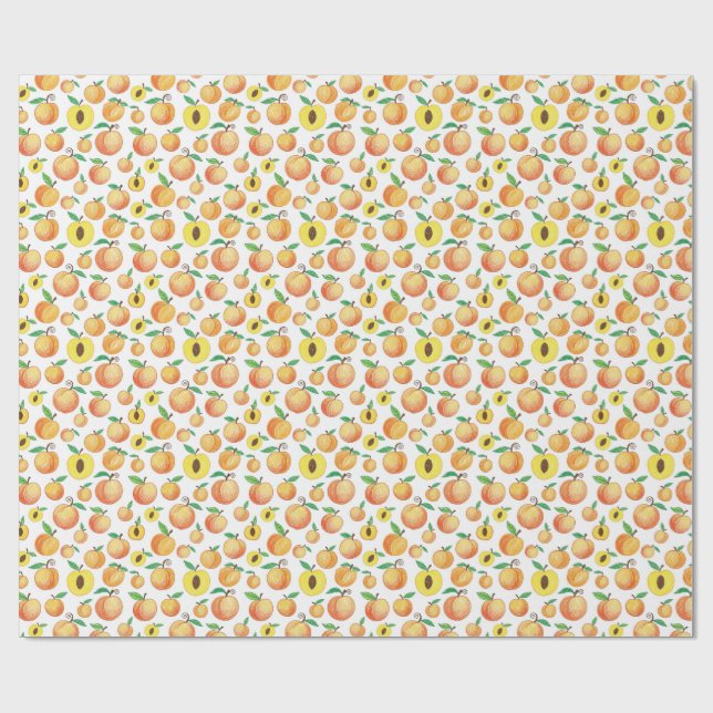 Papel De Presente padrão de pêssego (Aberto)