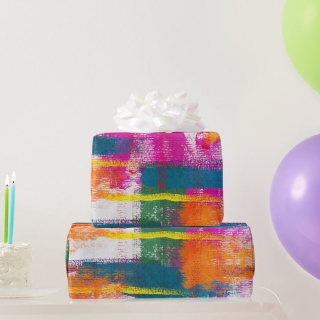 Papel De Presente Padrão de pintura de abstrato (Presentes para festas)