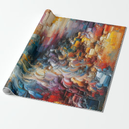 Papel De Presente Padrão de pintura espessa texturizada por abstrato