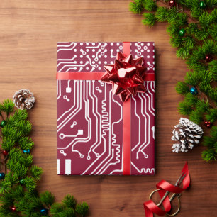 Papel De Presente padrão de placa de computador