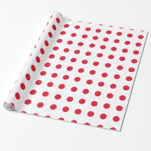 Papel De Presente padrão de ponto vermelho