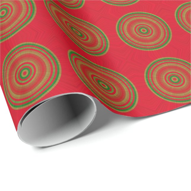 Papel De Presente Padrão de Pontos de Feriado Elegante (Ponta do rolo)