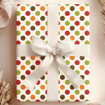 Papel De Presente Padrão de Pontos de Outono<br><div class="desc">Perfeito para dar aquele toque final nos seus presentes e é ótimo para aniversários,  Natal,  aniversários de casamento ou casamentos! Lindos Desenhos Modernos e Tendências de Papel de Presente por Printable Pretty.</div>