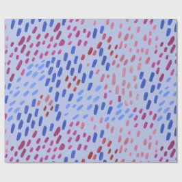 Papel De Presente Padrão de Pontos Pintados – Azul Abstrato Pintado
