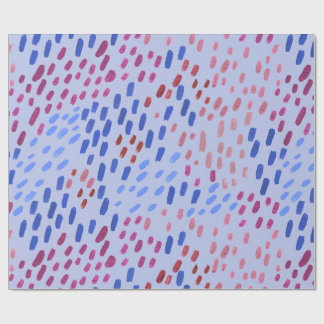 Papel De Presente Padrão de Pontos Pintados – Azul Abstrato Pintado