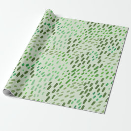 Papel De Presente Padrão de Pontos Pintados – Pinceladas Abstratas P