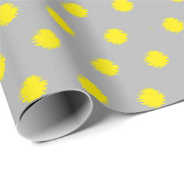 Papel De Presente Padrão de Pontos Polca Ensolarado