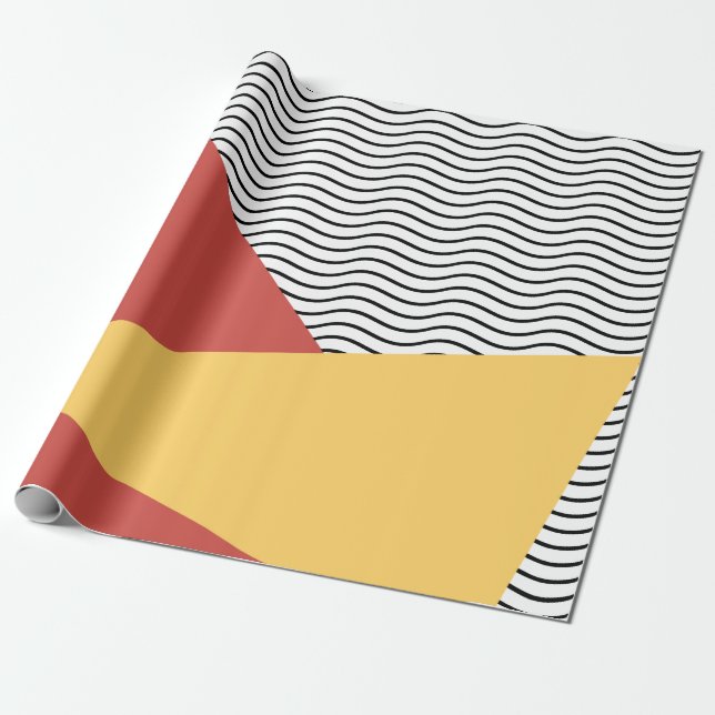 Papel De Presente padrão de pop de arte dos anos 80 (Desenrolado)