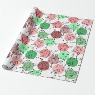 Papel De Presente Padrão de poses de ioga Padrão sem costura de
