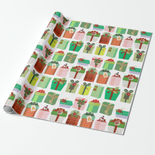 Papel De Presente Padrão de Presentes de Natal