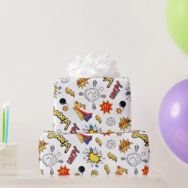 Papel De Presente Padrão de Quadrinhos