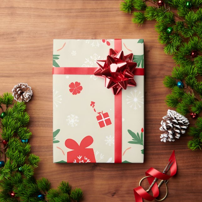 Papel De Presente Padrão de quebra de presente de Natal (Presente de Natal)