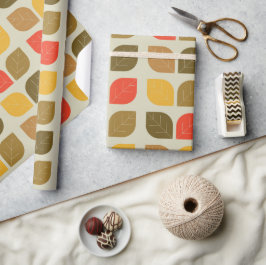 Papel De Presente Padrão de queda de outono de Folhas