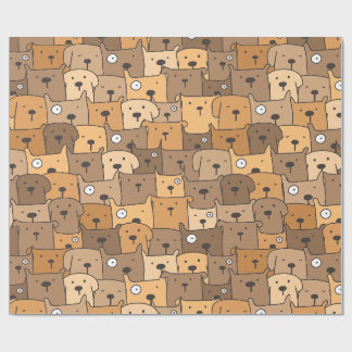 Papel De Presente Padrão de Rabiscos de Cachorro