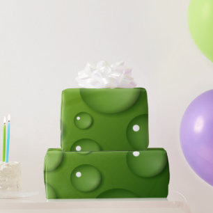 Papel De Presente Padrão de Raindrop Verde