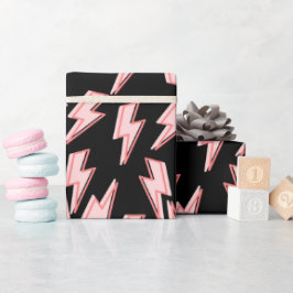 Papel De Presente Padrão de raios cor-de-rosa
