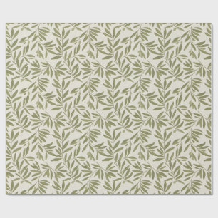 Papel De Presente Padrão de ramo de oliveira minimalista
