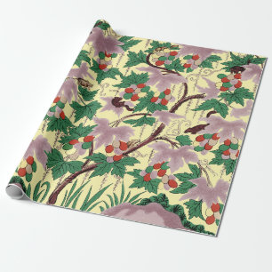 Papel De Presente Padrão de Rato Botânico Chinoiserie de Owen Jones