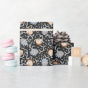 Papel De Presente Padrão de Relâmpago de rick e Morty