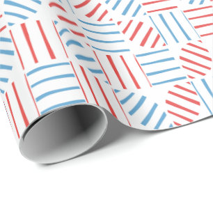 Papel De Presente Padrão de Remendo Quadrado