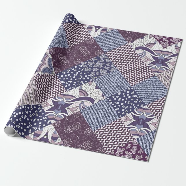 Papel De Presente Padrão de retalhamento sem soldadura desenhada à m (Desenrolado)