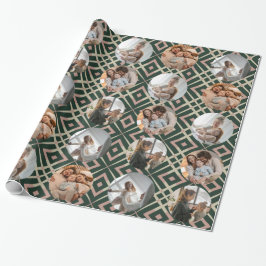 Papel De Presente Padrão de retirada de fotos de colagem da família