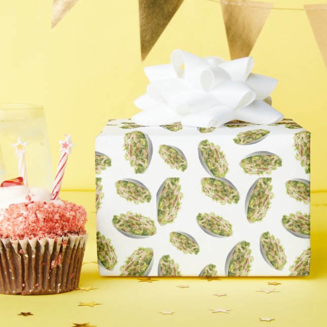 Papel De Presente Padrão de salada Cesar (Festa de aniversário)