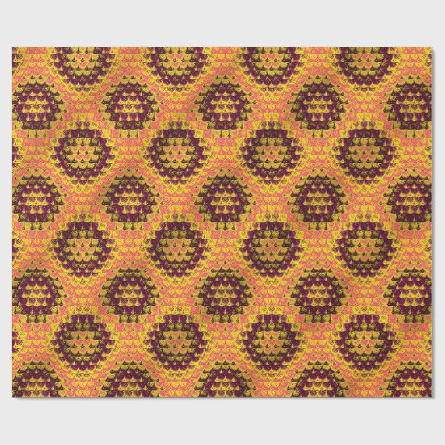 Papel De Presente Padrão de Sari Banarasi (Aberto)