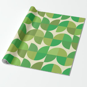 Papel De Presente Padrão de semicírculos moderno de meados do século