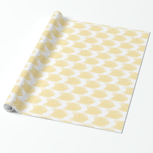 Papel De Presente Padrão de Seta Tribal Amarelo