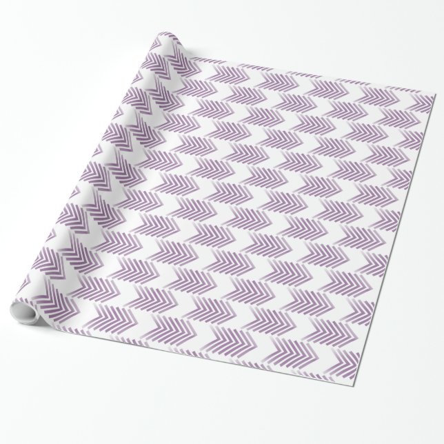 Papel De Presente Padrão de Seta Tribal Roxo (Desenrolado)