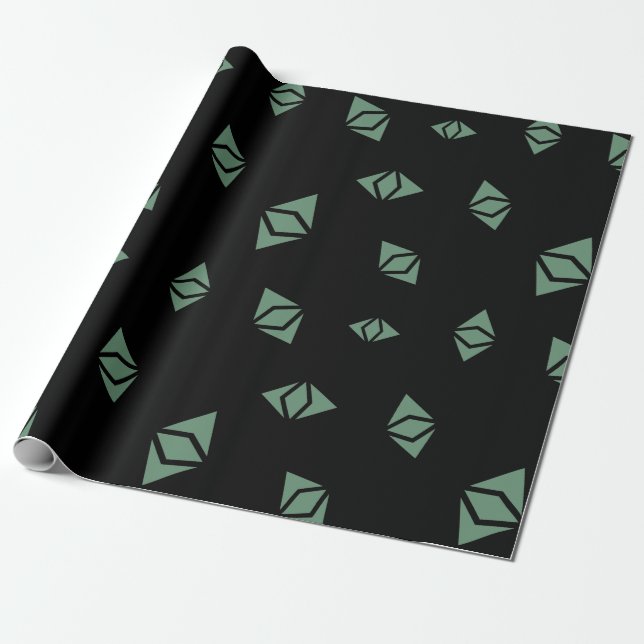 Papel De Presente Padrão de sinal de criptomoeda Cool Ethereum Class (Desenrolado)
