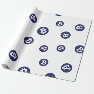 Papel De Presente Padrão de Sinal de Criptomoeda Privada Cool Bitcoi