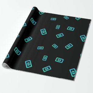 Papel De Presente Padrão de sinal de moeda de criptomoeda Cool Theta