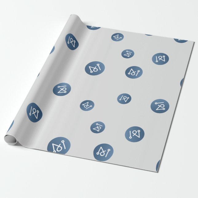 Papel De Presente Padrão de Sinal de Moeda de Criptomoeda da Rede de (Desenrolado)