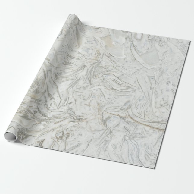 Papel De Presente padrão de superfície da maré cinza (Desenrolado)