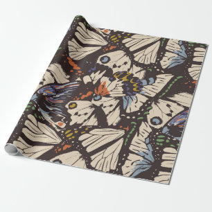 Papel De Presente Padrão de superfície das borboletas venenosas. Col