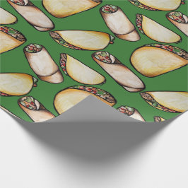Papel De Presente Padrão de tacos e burritos