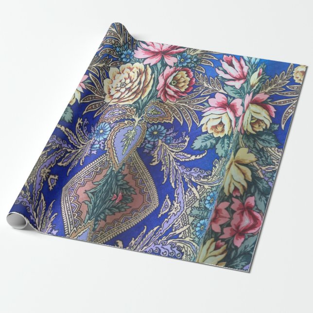 Papel De Presente Padrão de tecido russo (Desenrolado)