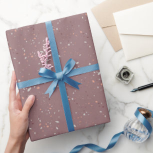 Papel De Presente Padrão de Terrazzo de Pedra