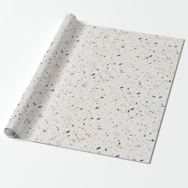 Papel De Presente Padrão de Textura Terrazzo Moderno Colorida