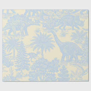 Papel De Presente Padrão de Toalete de Dinossauro Vintage